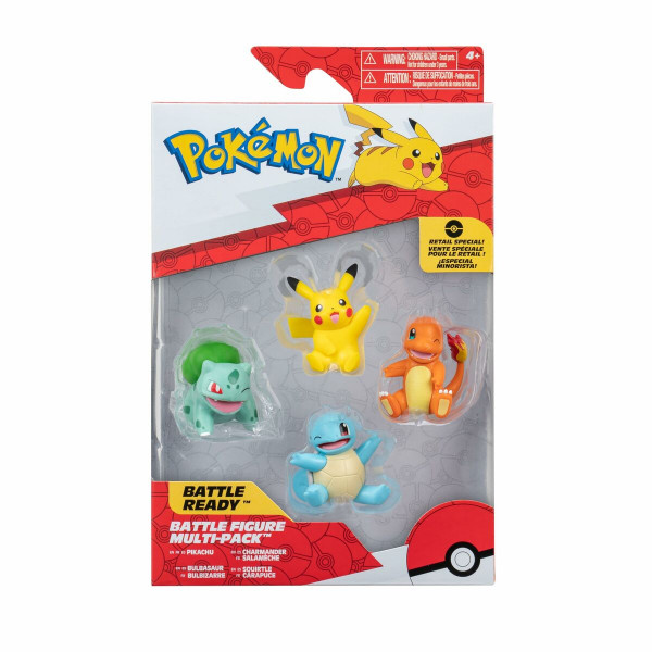 Figura Pokémon Kanto 5 cm 4 Piezas