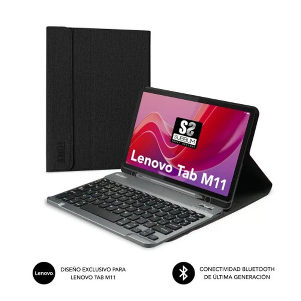 Funda para Tablet Subblim SUBKT3-BTL310 Negro Qwerty Español QWERTY