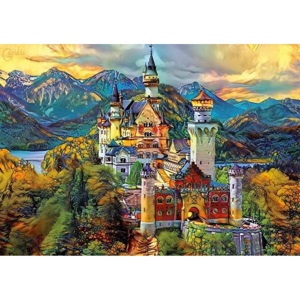 układanka puzzle Educa Neuschwanstein Castle 1000 Części