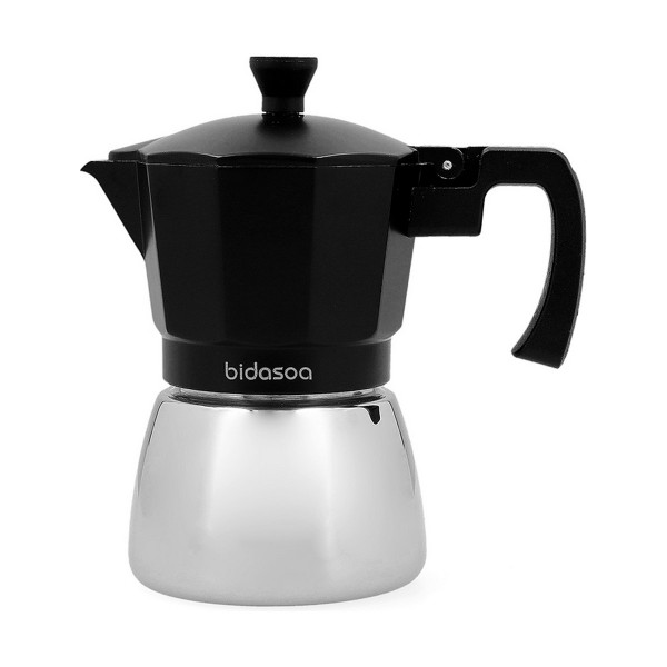 Italienische Kaffeemaschine Bidasoa Tribeca Metall 3 Kopper