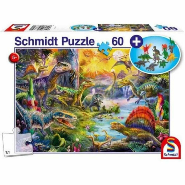 układanka puzzle Schmidt Spiele Dinosaurs Figurki 60 Części