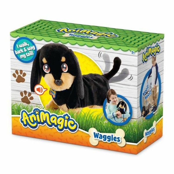 Peluche Animagic Waggles on the go con sonido Marrón