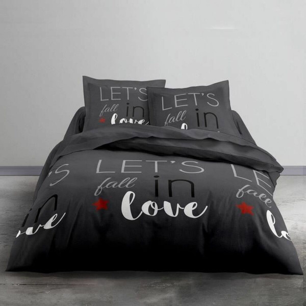 Bedding set TODAY Love Grey Double bed 240 x 260 cm