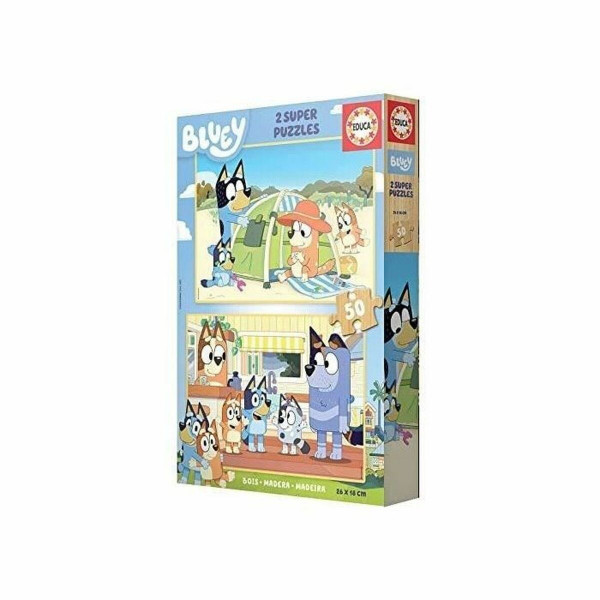 Set de 2 Puzzles Bluey Bois 50 Pièces