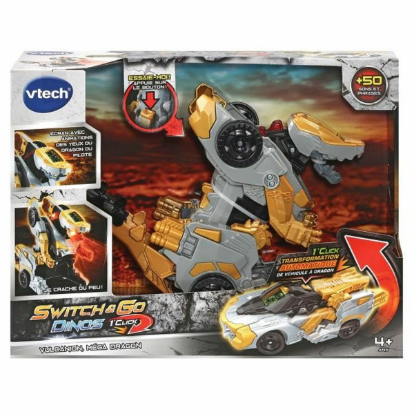 Transformerių mašina Vtech Switch & Go Dinos - Vulcanion, Mega Dragon