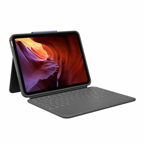 iPad planšetės dėklas + klaviatūra Logitech 920-011203 Ispaniška Qwerty Pilka Grafito QWERTY