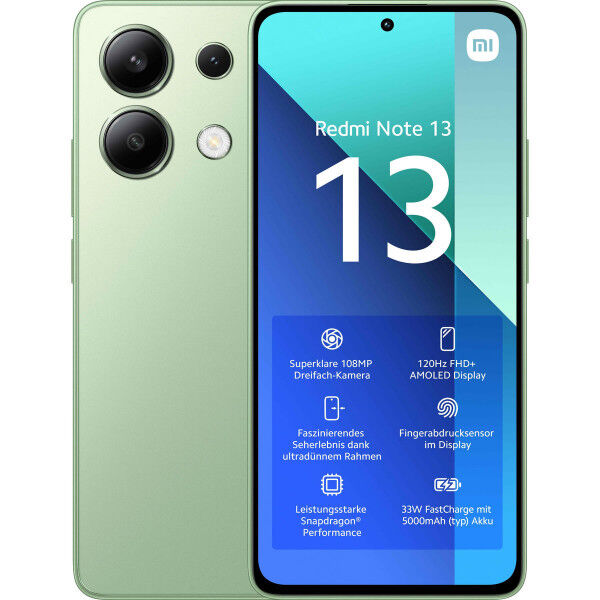 Smartfony Xiaomi REDMI NOTE 13 6,67" Snapdragon 685 6 GB RAM 128 GB Kolor Zielony Mięta mint green