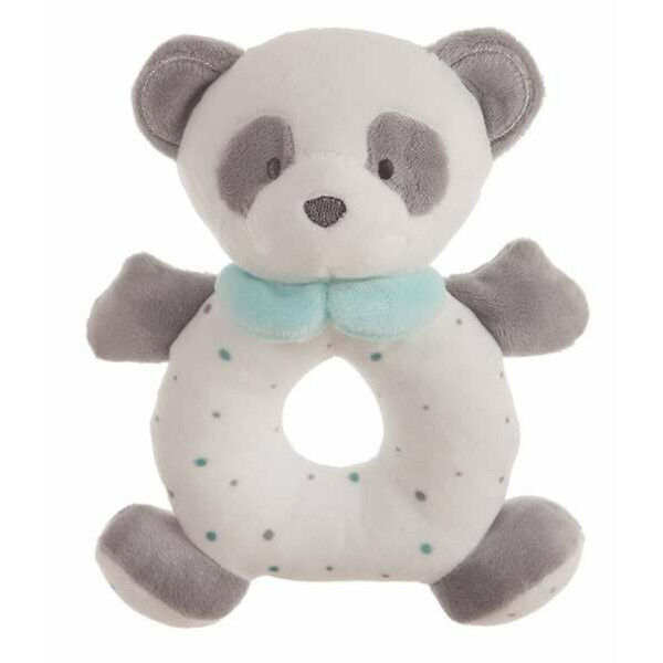 Peluche Hochet Ours Panda Turquoise 20 cm