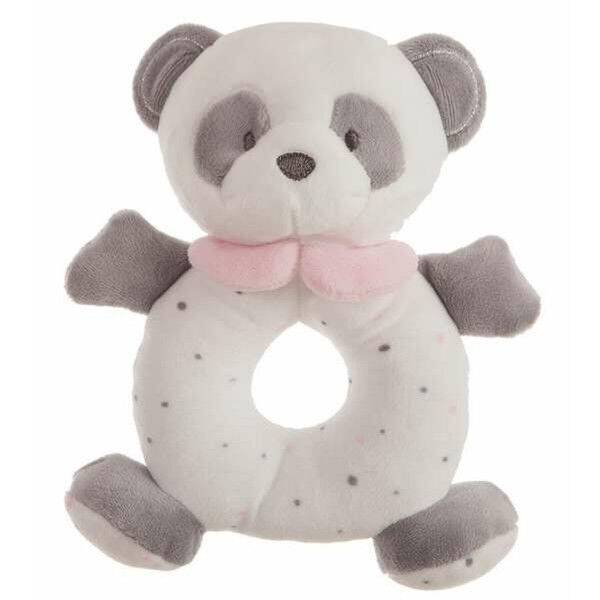 Grzechocząca przytulanka Miś Panda Różowy 20 cm