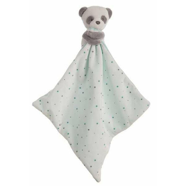 Doudou Baby Aigue marine Ours Panda 25 x 25 cm