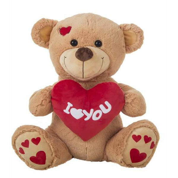 Peluche I Love You Oso 55 cm Marrón