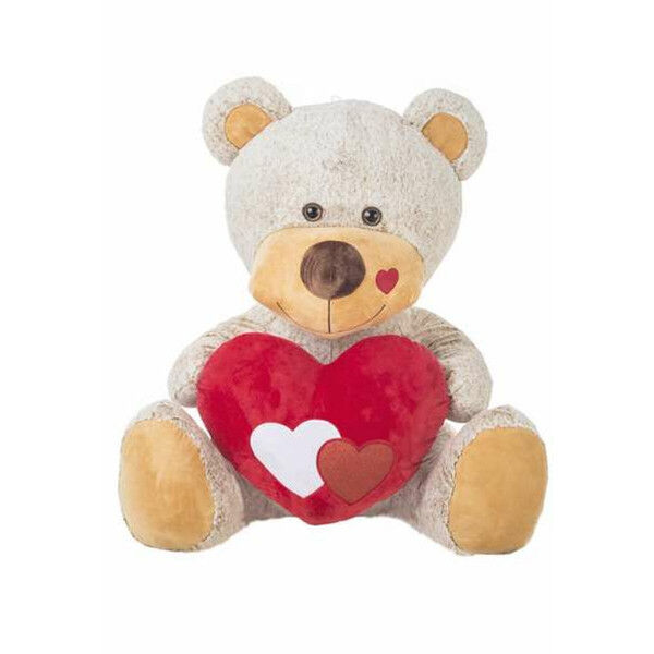 Peluche Beige Oso Corazón 110 cm