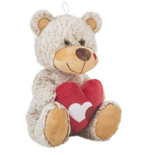 Fluffy toy Beige Bear Heart 22 cm