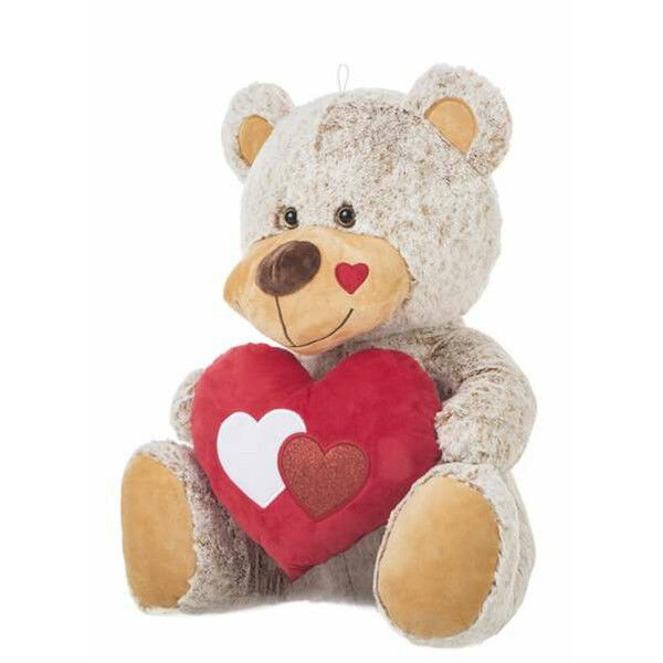 Peluche Beige Oso Corazón 60 cm