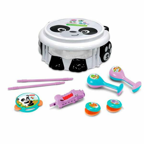 Jeu d'instruments de musique en jouet Reig Plastique Ours Panda 9 Pièces