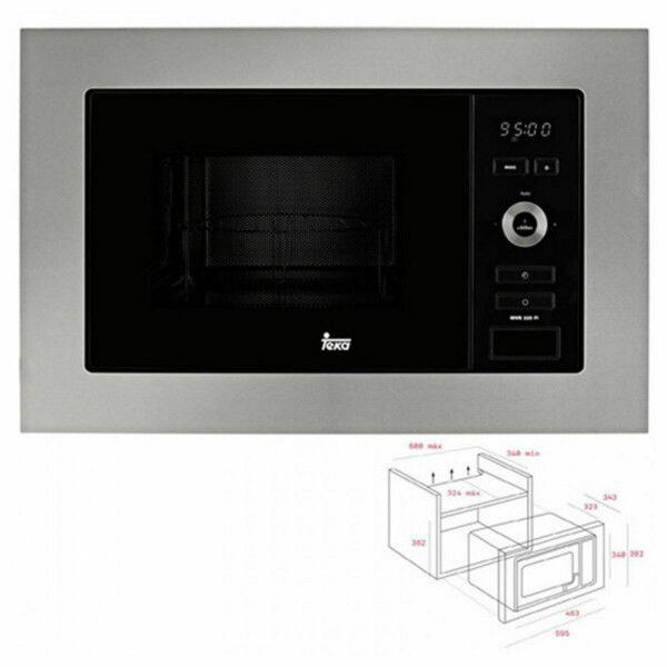 Microondas Integrable con Grill Teka MWE 225 FI 20 L 800W Acero 800 W 20 L