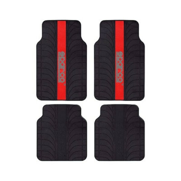 Automobilių grindų kilimėlių rinkinys Sparco SPC1913RS Universalus Juoda / Raudona (4 pcs)