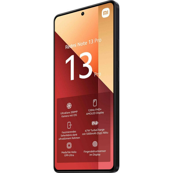 Smartfony Xiaomi REDMI NOTE 13 PRO 6,67" HELIO G99 ULTRA 8 GB RAM 256 GB Czarny Midnight black