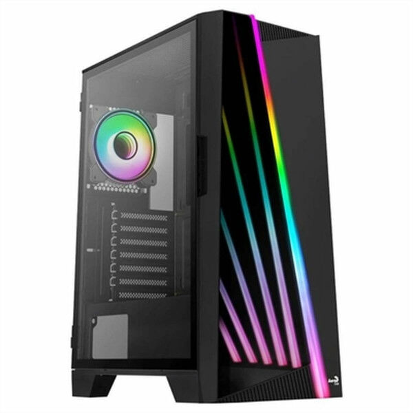 ATX pusiau bokšto tipo korpusas Aerocool MIRAGEBK Juoda Apšvietimas RGB