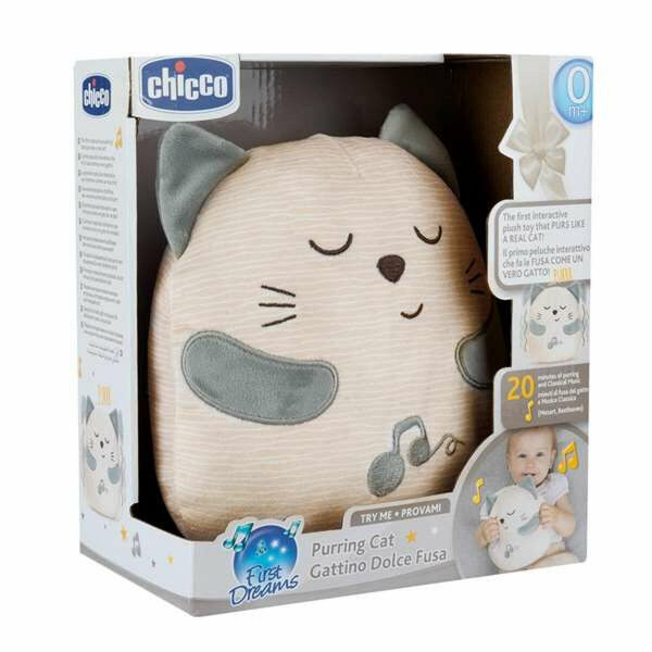 Soft toy with sounds Chicco Cat 20 x 17 x 10 cm White