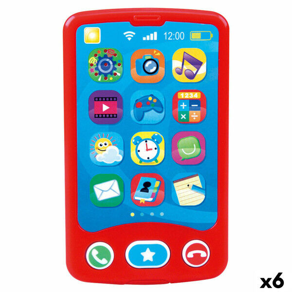 Zabawkowy telefon PlayGo Czerwony 6,8 x 11,5 x 1,5 cm (6 Sztuk)