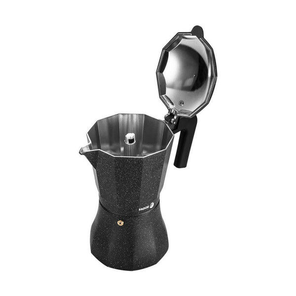 Cafetera Italiana Fagor Tiramisu Negro Aluminio 6 Tazas