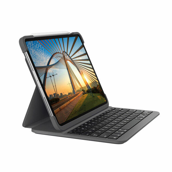 Housse pour Tablette et Clavier Logitech iPad Pro 11 Noir Espagnol Qwerty QWERTY