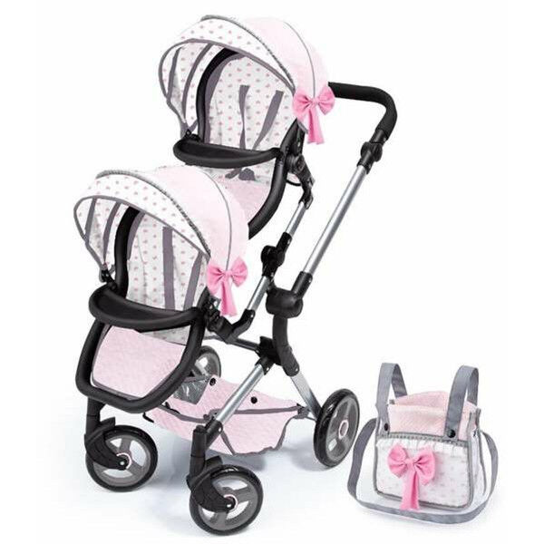 Carrito para Muñecas Reig Gemelar Rosa