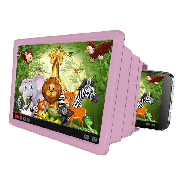 Ampliador de Pantalla para Dispositivos Móviles Celly KIDSMOVIEPK Rosa