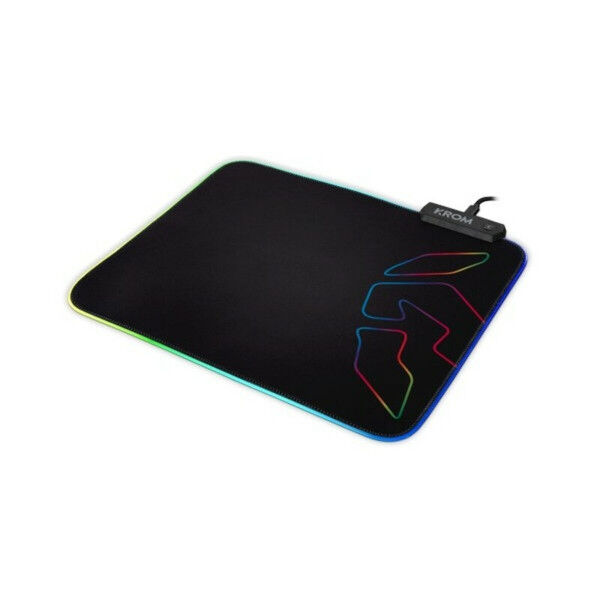 Gaming Mat with LED Illumination Krom Knout RGB Black