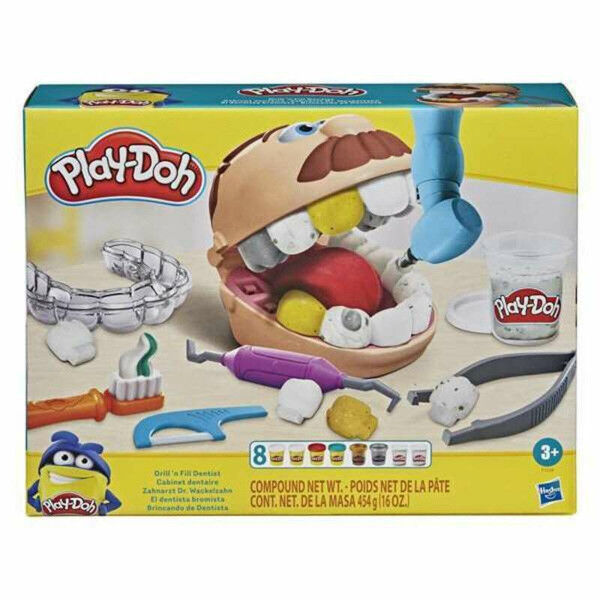 Zabawa z Plasteliną Play-Doh F1259 8 botes Dentista