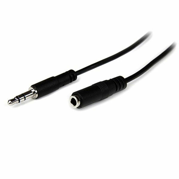 Jack Extension Cable (3.5 mm) Startech MU2MMFS (2 m) Black