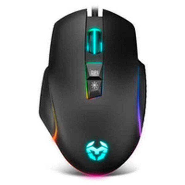 Ratón Gaming con LED Krom NXKROMKEOS Negro 6400 dpi