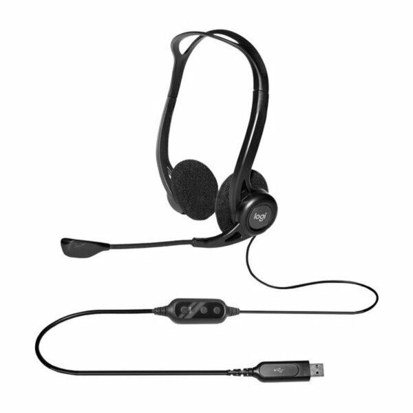 Auriculares con Micrófono Logitech 981-000100 Negro