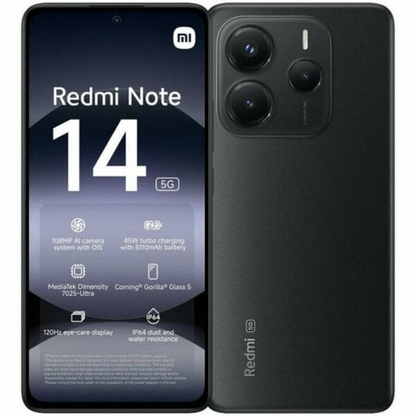 Išmanusis Telefonas Xiaomi Redmi Note 14 6,67" 8 GB RAM 256 GB Juoda